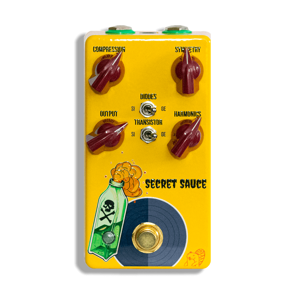 DRUNK BEAVER Secret Sauce transparent front 1024x1024 | Boost Guitar Pedals